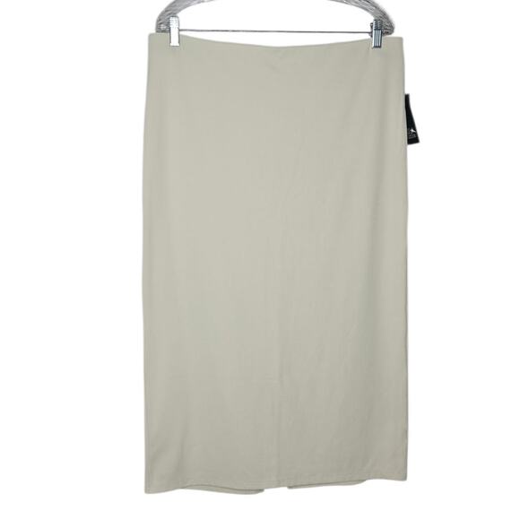 Wild Fable Beige Mid-Rise Rib Knit Column Midaxi Skirt NEW Women's XXL - Picture 3 of 10